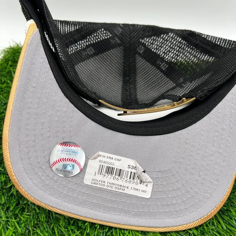 New‎ Era Houston Astros Black Gold Spellout The Golfer Snapback Adjustable Hat